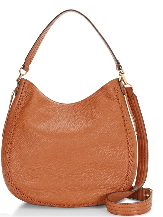 Rebecca Minkoff Handbags - Rebecca Minkoff Pebbled Leather Shoulder - Whipstitch Brown Hobo